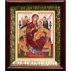 Всецарица (19х22), темный киот