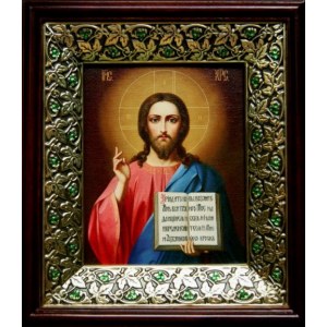Господь Вседержитель (21х24), киот со стразами