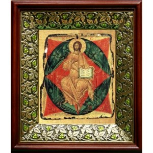 Спас в силах (21х24), киот со стразами