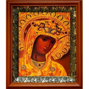 Андрониковская икона БМ (19х22), светлый киот