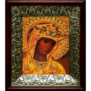 Андрониковская икона БМ (21х24), киот со стразами
