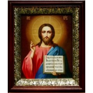 Господь Вседержитель (19х22), темный киот