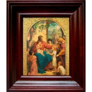 Иисус Христос и дети (21х24), простой киот