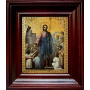 Иисус Христос и дети (21х24), простой киот