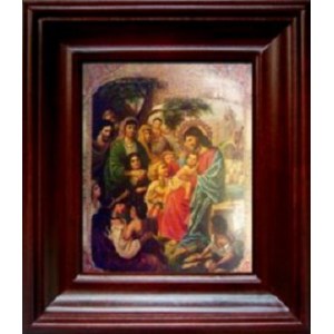 Иисус Христос и дети (21х24), простой киот