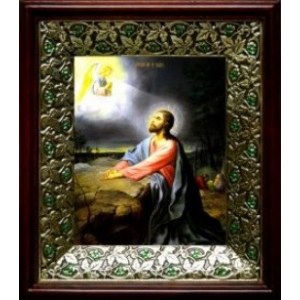 Моление о чаше (21х24), киот со стразами