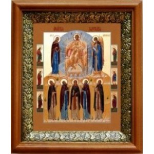 Молитва задержания (19х22), светлый киот