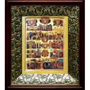 Символ веры (21х24), киот со стразами