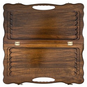 Нарды резные "Корабль" с ручкой 50, Haleyan