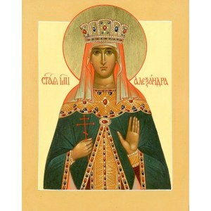 Александра Федоровна Романова (икона на дереве)