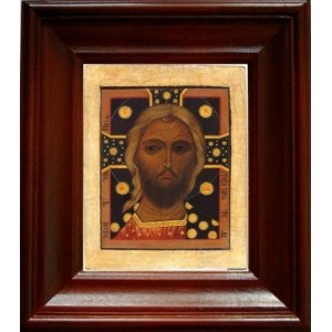 Спас Златые власы (21х24), простой киот