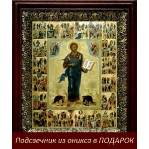 Спас Смоленский (19х22), темный киот