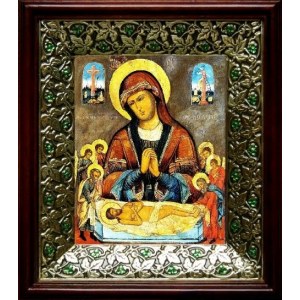 Положение во гроб (21х24), киот со стразами