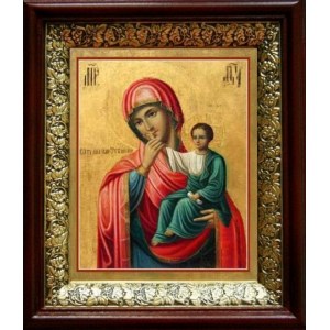 Отрада и утешение (19х22), темный киот