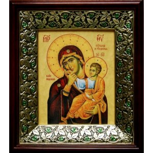 Отрада и утешение (21х24), киот со стразами