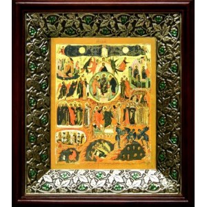 Величит Душа Моя Господа (21х24), киот со стразами