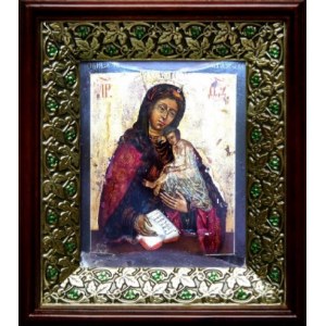 Воргольская икона БМ (21х24), киот со стразами
