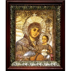 Вифлеемская икона БМ (19х22), темный киот