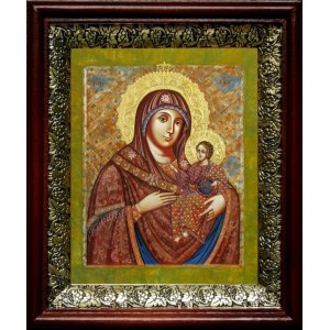 Вифлеемская икона БМ (19х22), темный киот