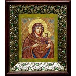 Вифлеемская икона БМ (21х24), киот со стразами