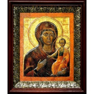 Влахернская икона БМ (19х22), темный киот