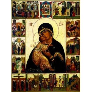Владимирская икона БМ (копия старинной иконы)