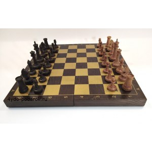 Набор 3 в 1 "Гроссмейстер" new венге с фигурами из бука