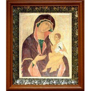 Грузинская икона Божией Матери, светлый киот