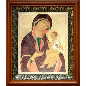 Грузинская икона Божией Матери, светлый киот