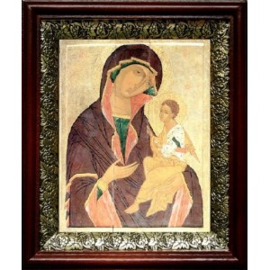Грузинская икона Божией Матери, тёмный киот