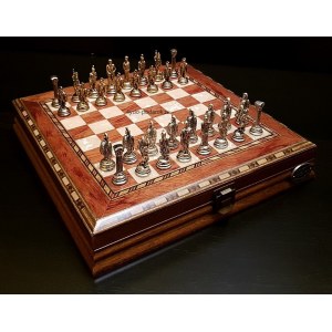 Шахматы "Илиада мини" роза антик