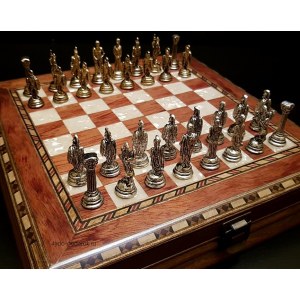 Шахматы "Илиада мини" роза антик