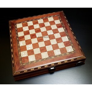 Шахматы "Илиада мини" роза антик