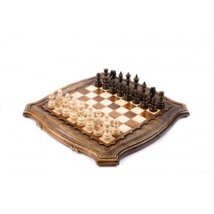 Шахматы-нарды с авторским оформлением контура