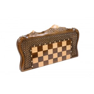 Шахматы-нарды с плетёнкой с авторским контуром Арарата