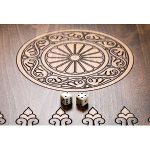 Шахматы-нарды с плетёнкой с авторским контуром Арарата