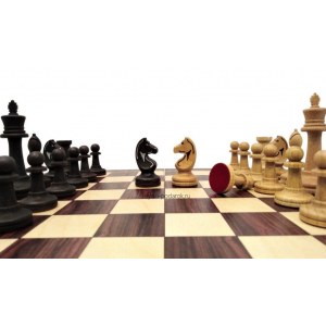 Шахматы утяжелённые Турнирные с фигурами из бука в доске люкс 