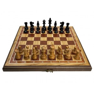 Шахматы Ход Короля махагон 45 с фигурами из бука Стаунтон