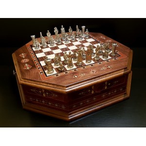 Шахматы "Бастион" орех антик