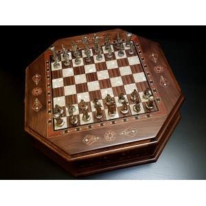 Шахматы "Бастион" орех антик