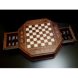 Шахматы "Бастион" орех антик