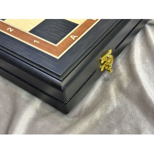 Шахматы деревянные с фигурами из мрамора "Сказки" доска 50 см