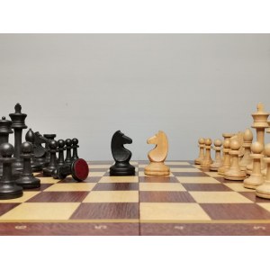 Шахматы деревянные с утяжеленными фигурами венге дуб