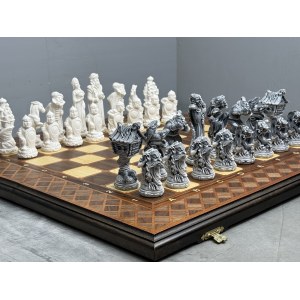 Шахматы 3 в 1 подарочные с фигурами Сказки