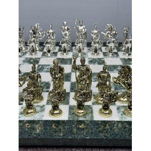 Шахматы из камня подарочные "Римское сражение"